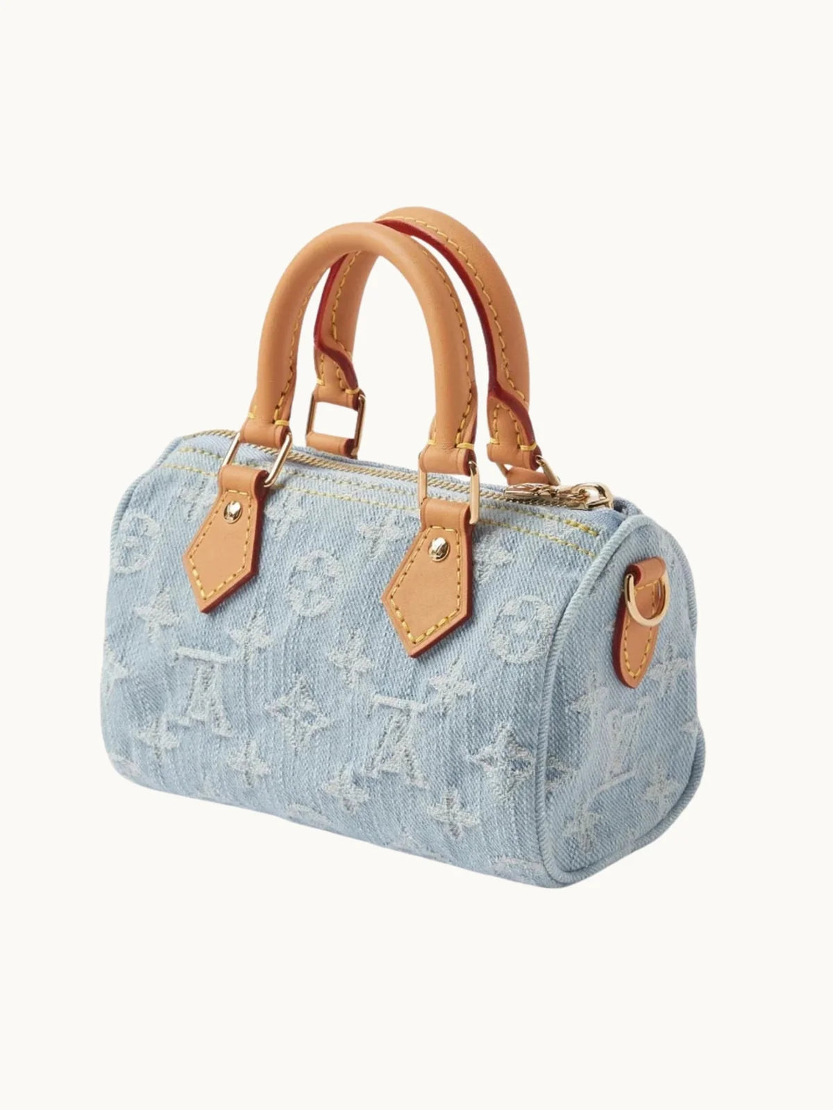 Denim duffle bag
