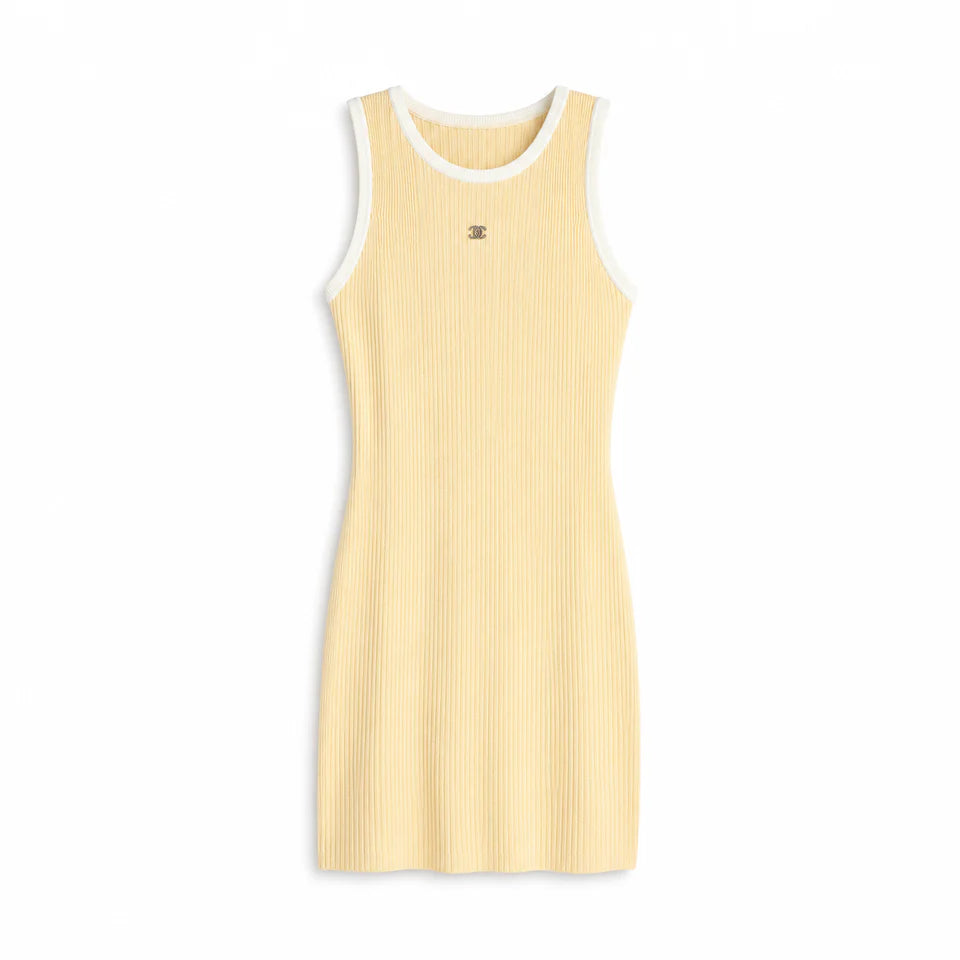 Yellow basic dress