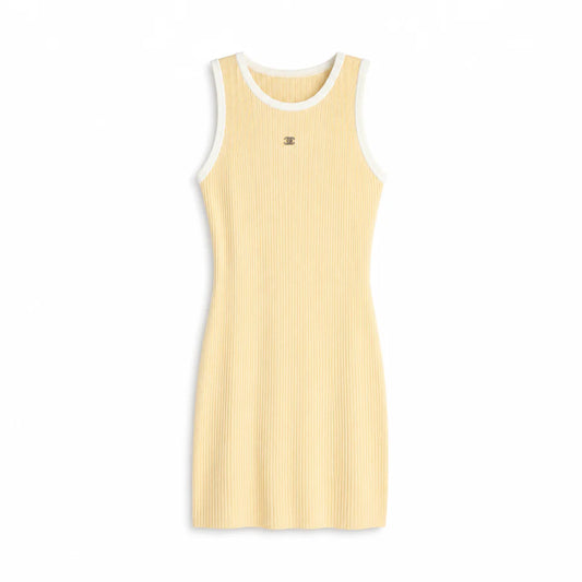 Yellow basic dress