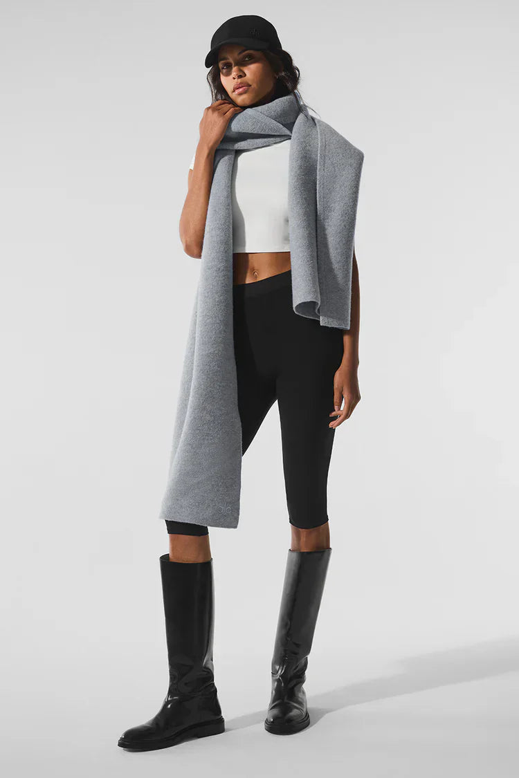 Oversized merino wool scarf