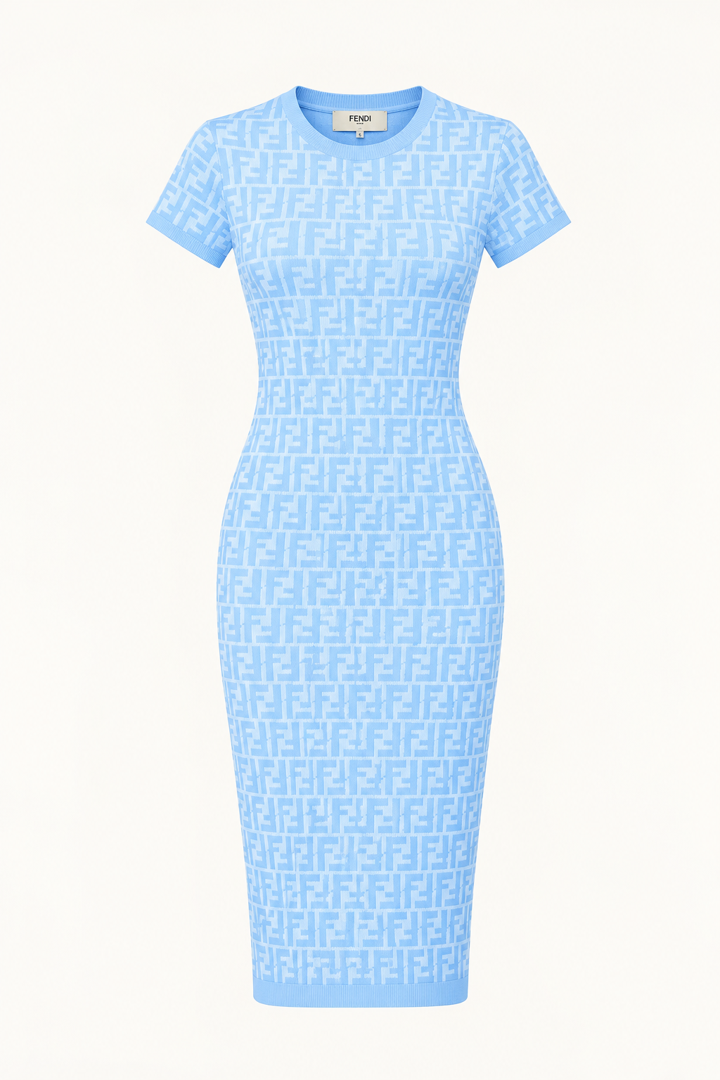 F dress white blue