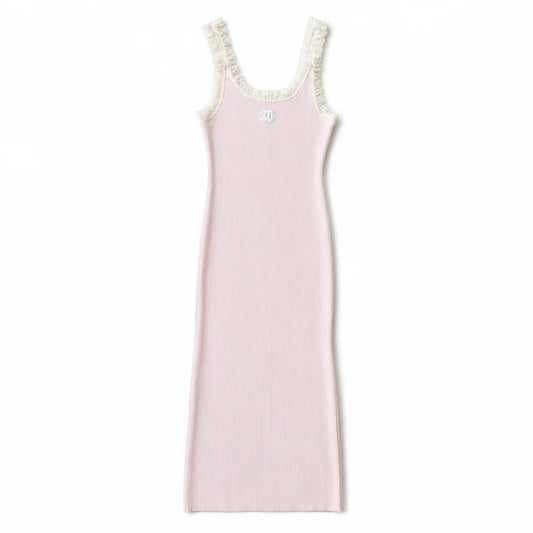 C long pink dress