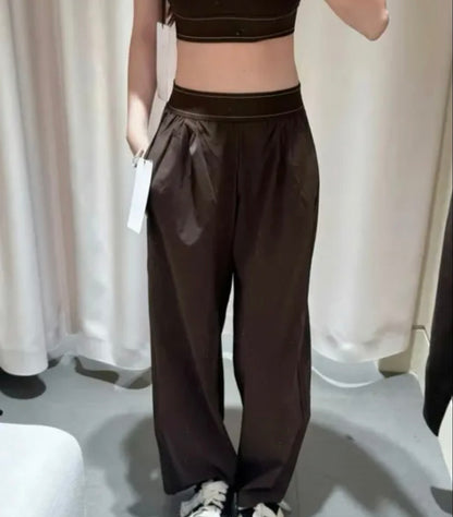 Straight Leg Logo Trousers