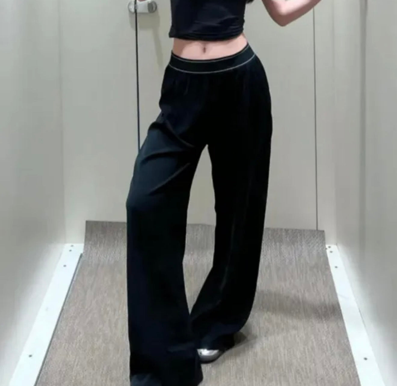 Straight Leg Logo Trousers