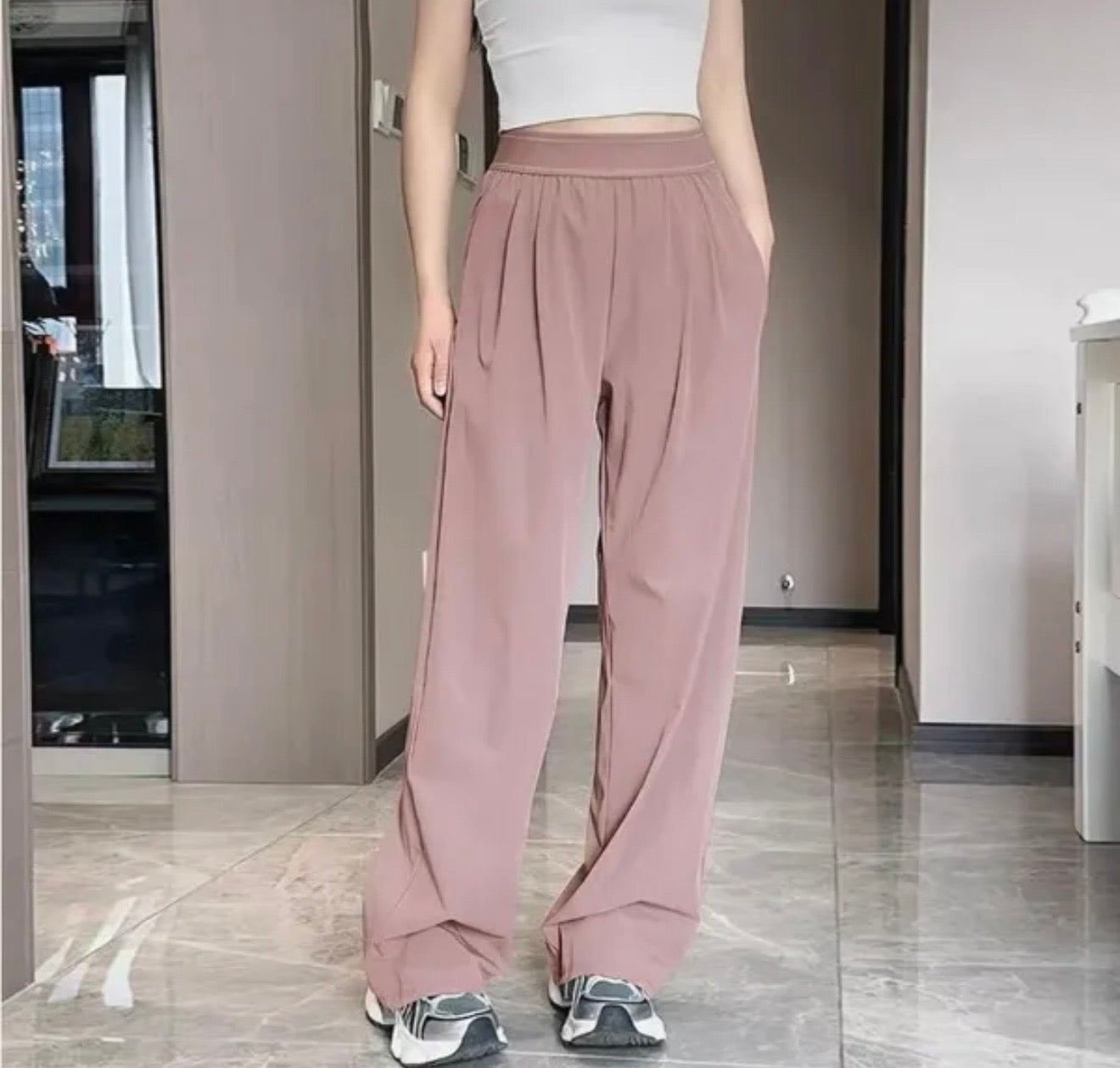 Straight Leg Logo Trousers