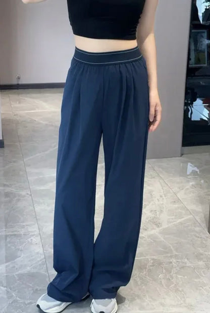 Straight Leg Logo Trousers