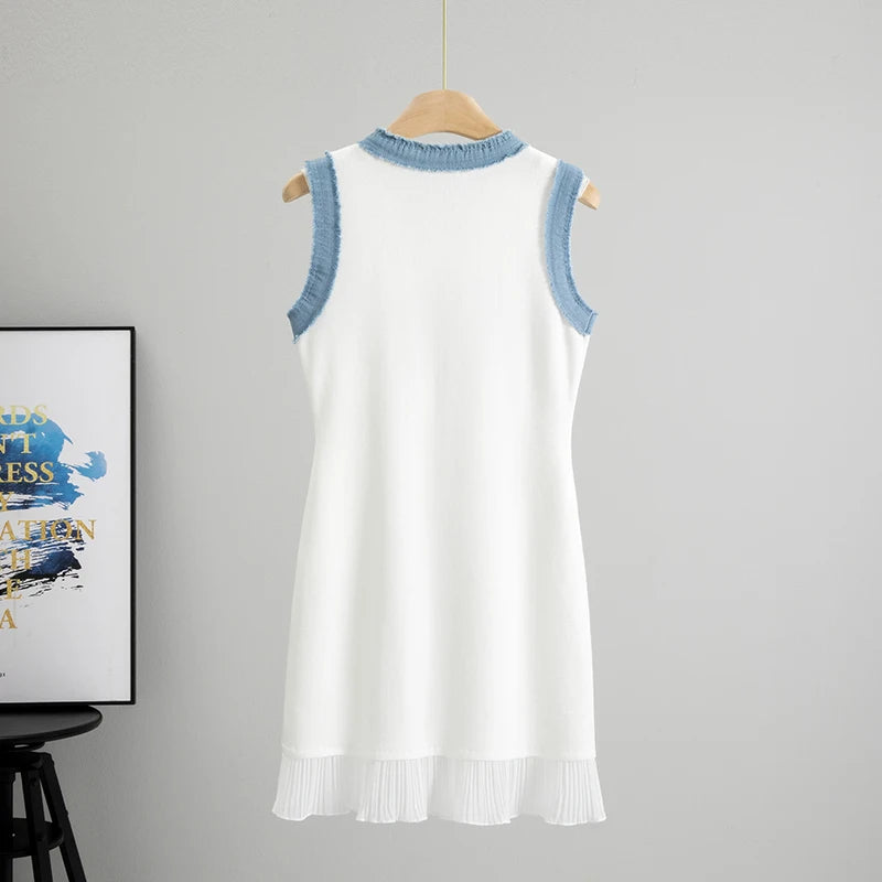 Sandro white jean dress