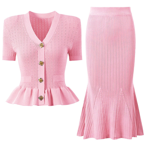 Mia Cardigan skirt set