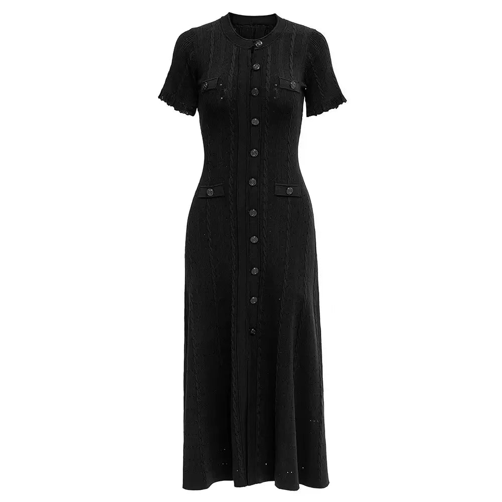 Sandro classic button knit dress
