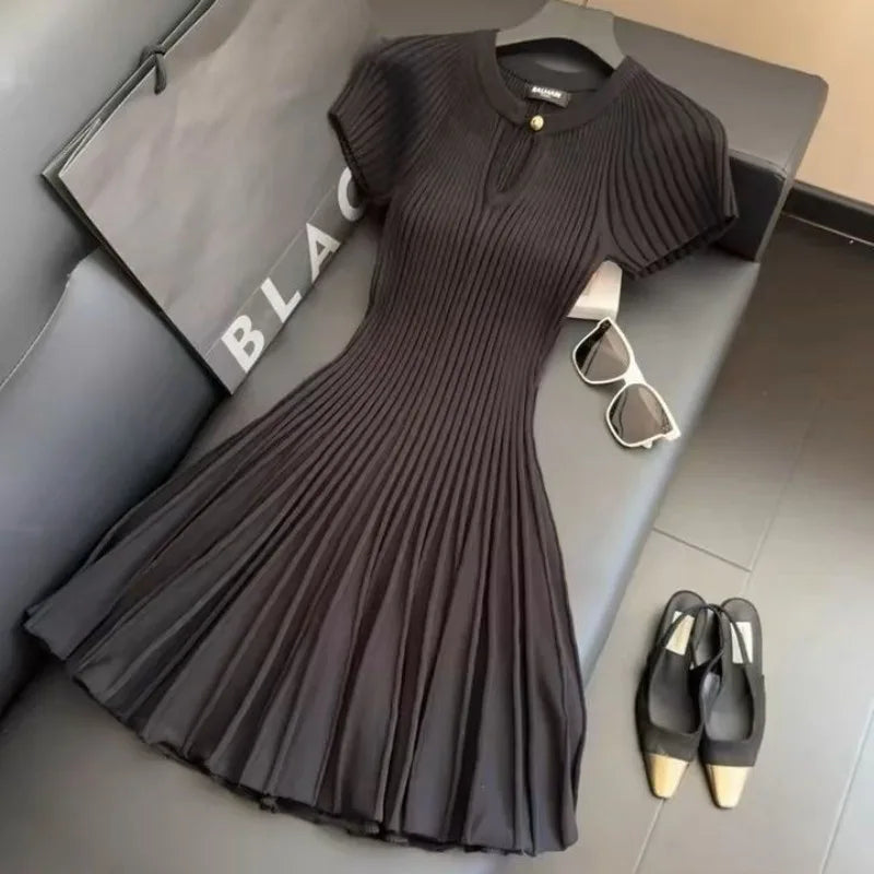 Knit brown dress