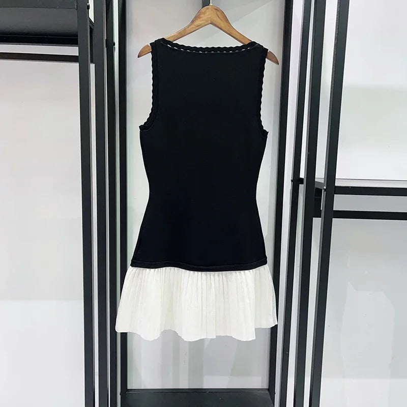 Sandro double color knit dress