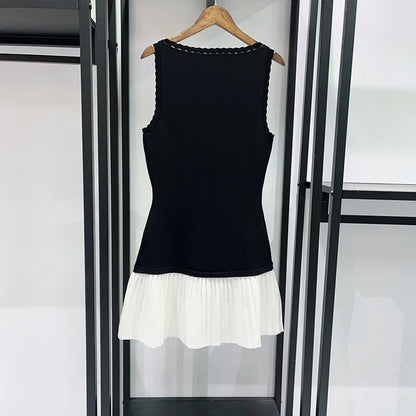 Sandro double color knit dress