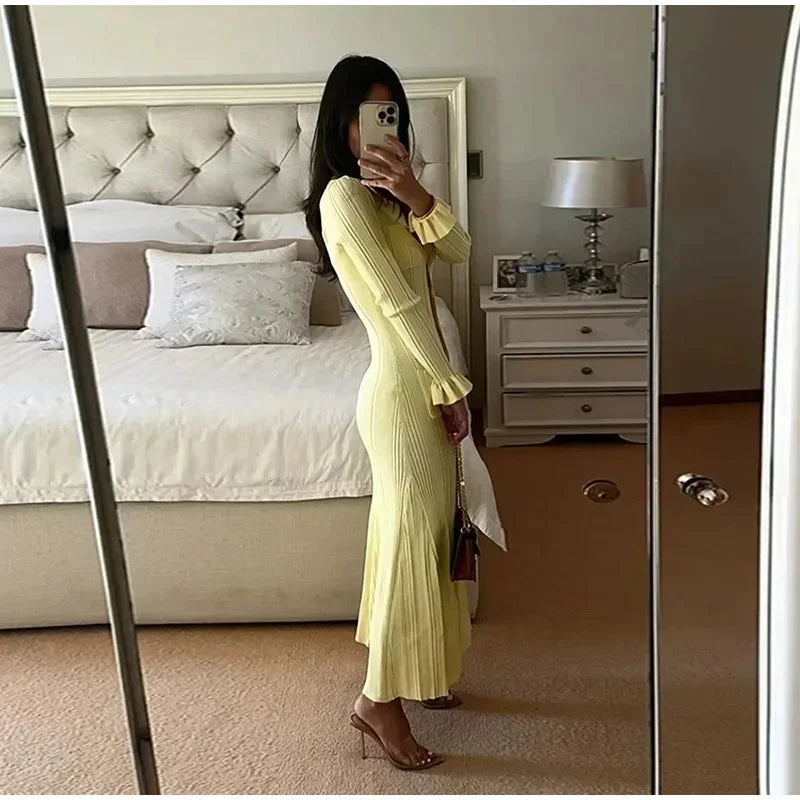 Self yellow dress