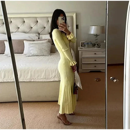 Self yellow dress