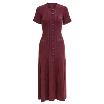 Sandro classic button knit dress