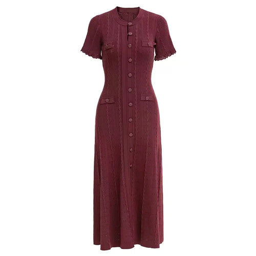 Sandro classic button knit dress