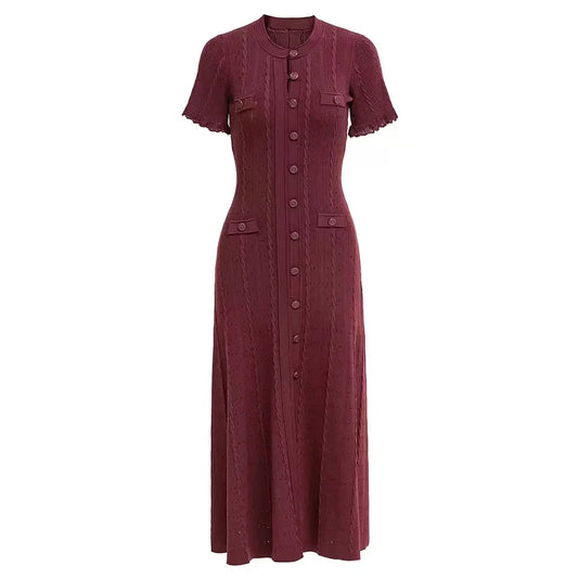 Sandro classic button knit dress