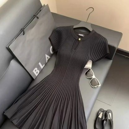 Knit brown dress
