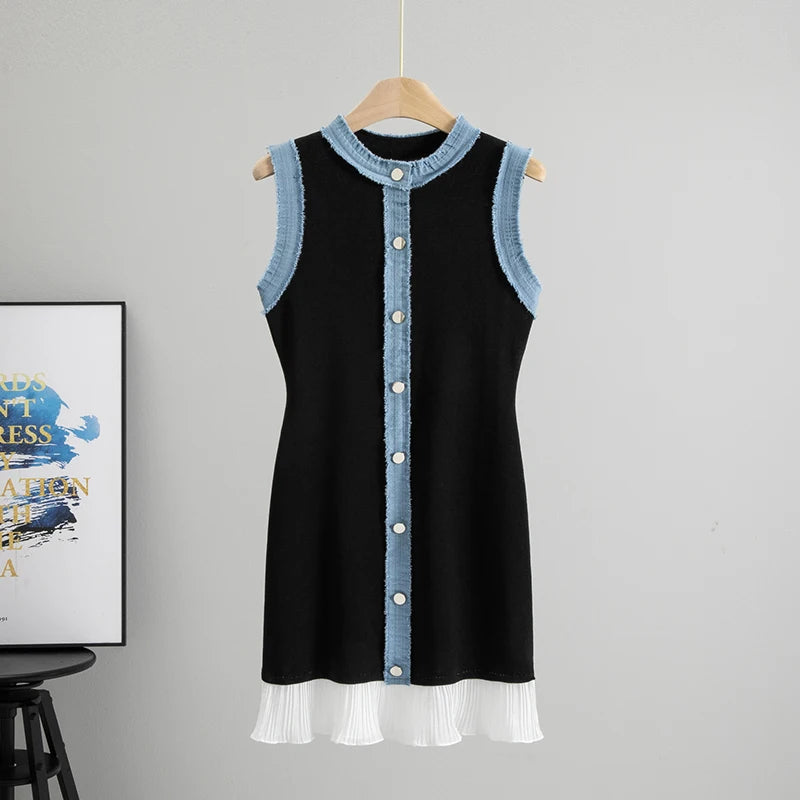 Sandro white jean dress