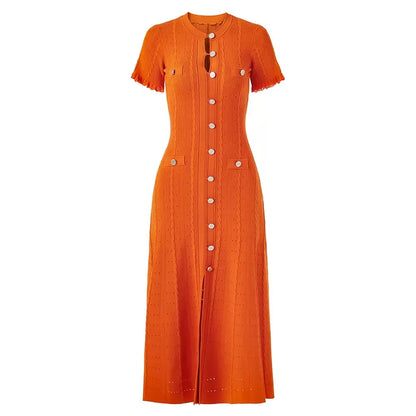 Sandro classic button knit dress