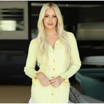 Self yellow dress