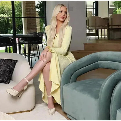 Self yellow dress