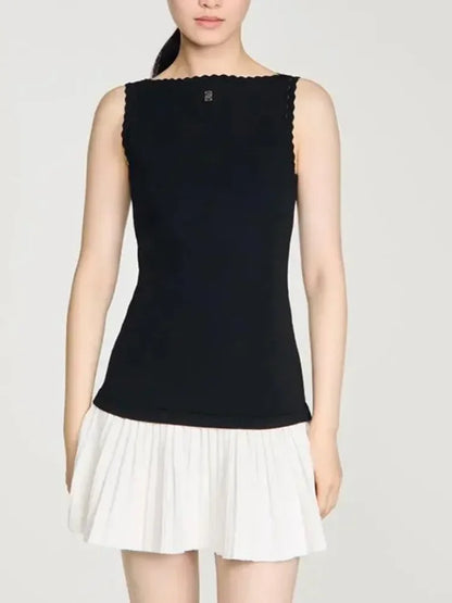 Sandro double color knit dress