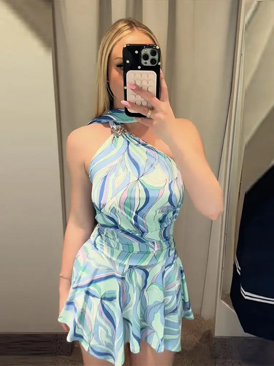 Abstract print dress