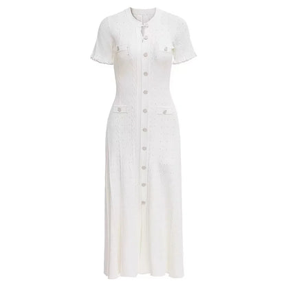 Sandro classic button knit dress