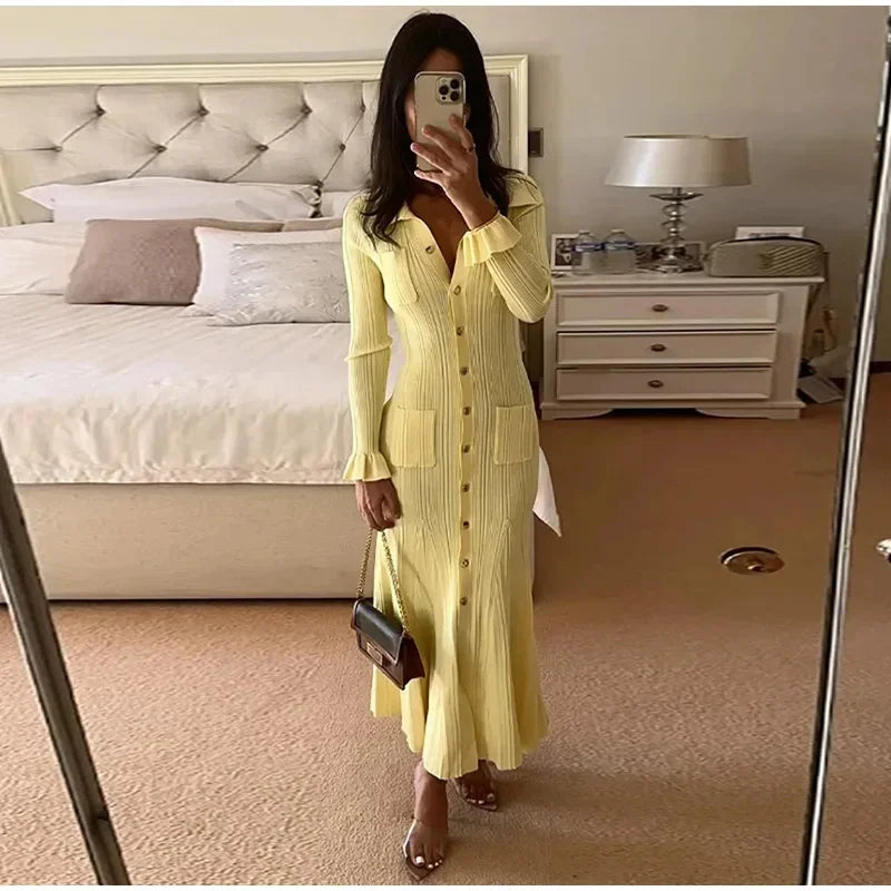 Self yellow dress