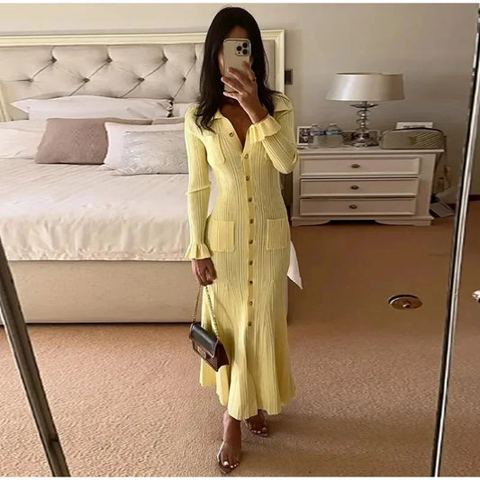 Self yellow dress