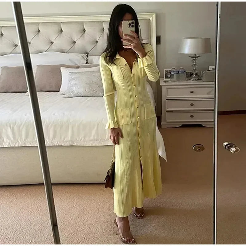 Self yellow dress