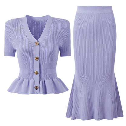 Mia Cardigan skirt set