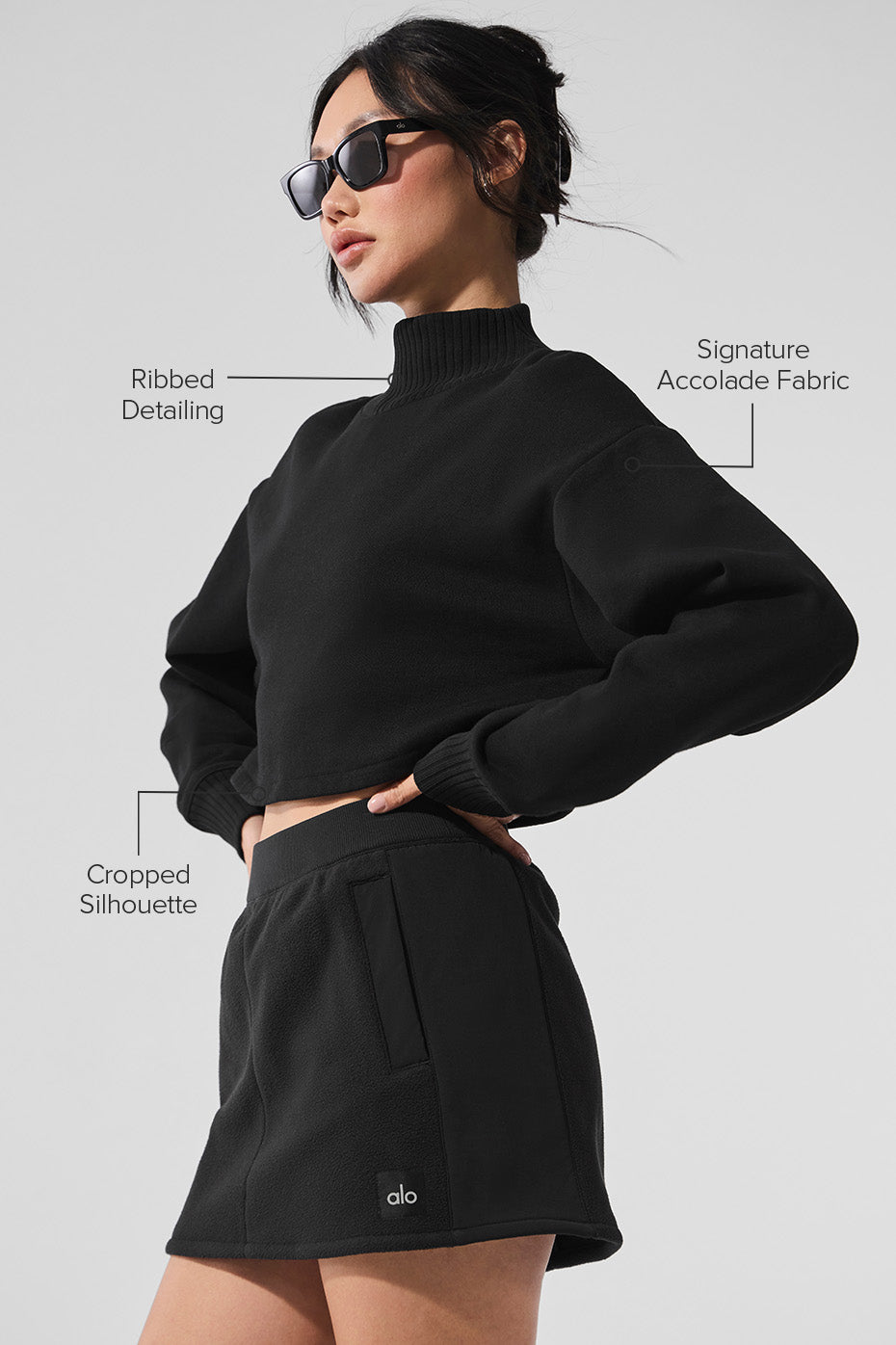 Serenity cropped cover-up sweater