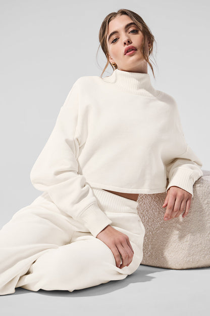 Serenity cropped cover-up sweater