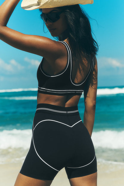 Airbrush Heart Throb high-waisted 4’’ shorts