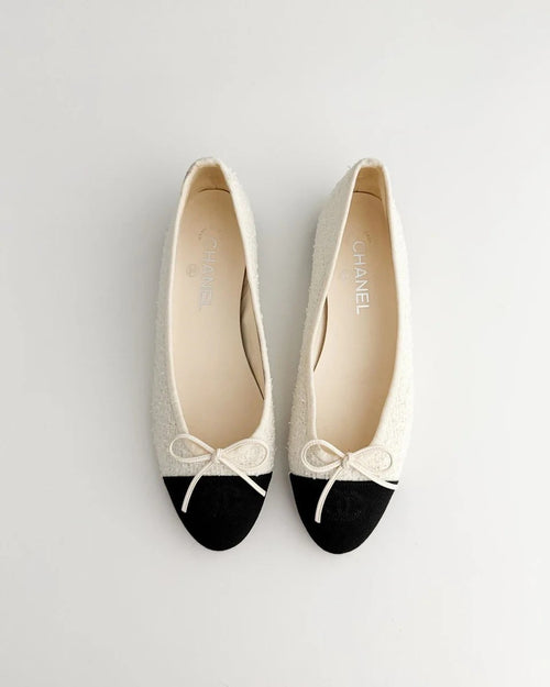 Black white texture ballerina