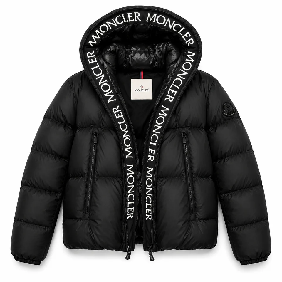 Hooded monc print jacket