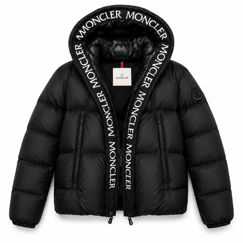 Hooded monc print jacket